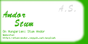 andor stum business card